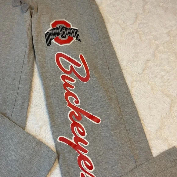 Pro Edge Ohio State Buckeyes Gray Sweatpants Women's S/P Wide Leg - Picture 2 of 7